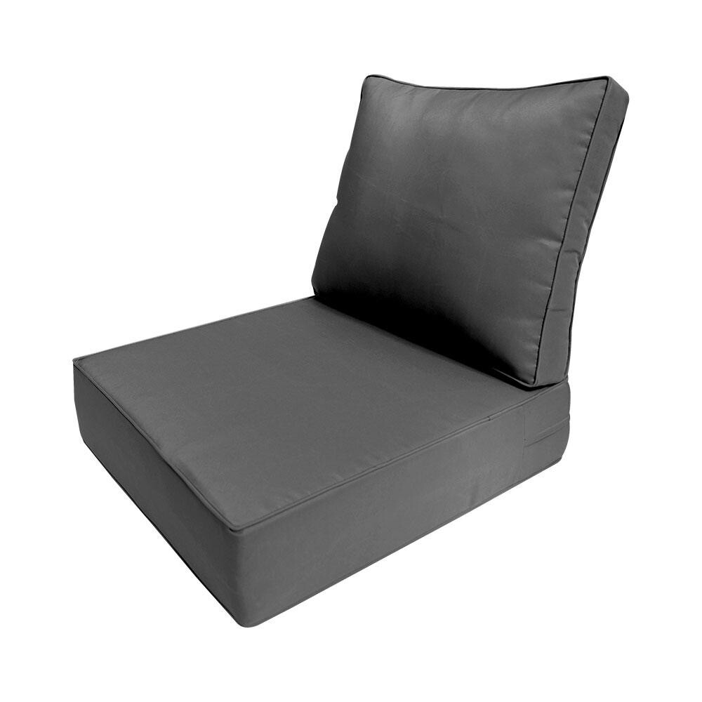 |SLIPCOVER ONLY| Outdoor Same Piped Deep Seat Backrest Pillow Cover Large AD003