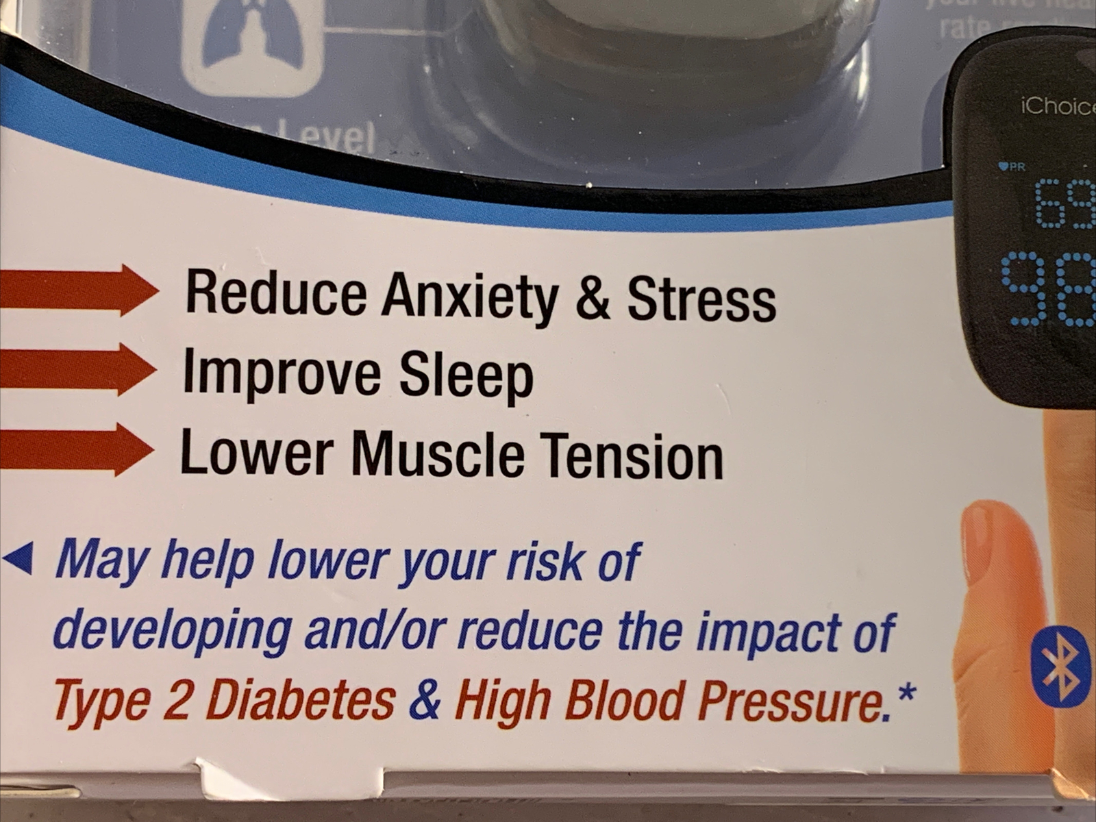 iChoice Smart Pulse Oximeter + Relaxation Coach OX200