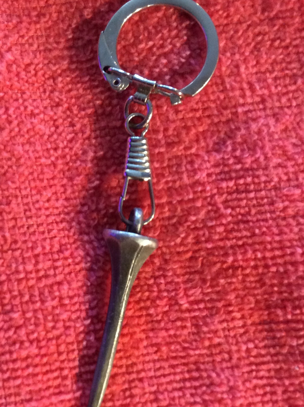 GOLF TEE WILLIAMS PEWTER KEYCHAIN