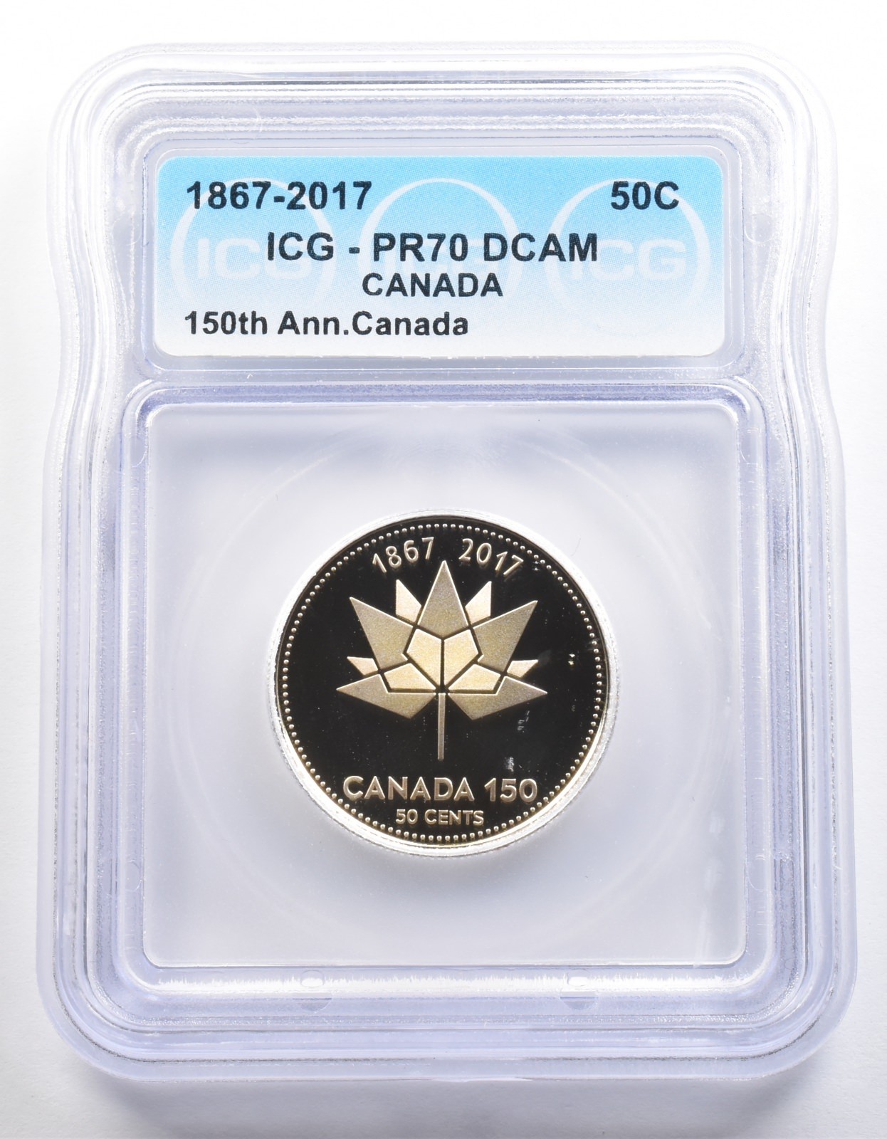 1867-2017 Canada 50 Cents 150th Anniversary Canada PR70 DCAM ICG *3983