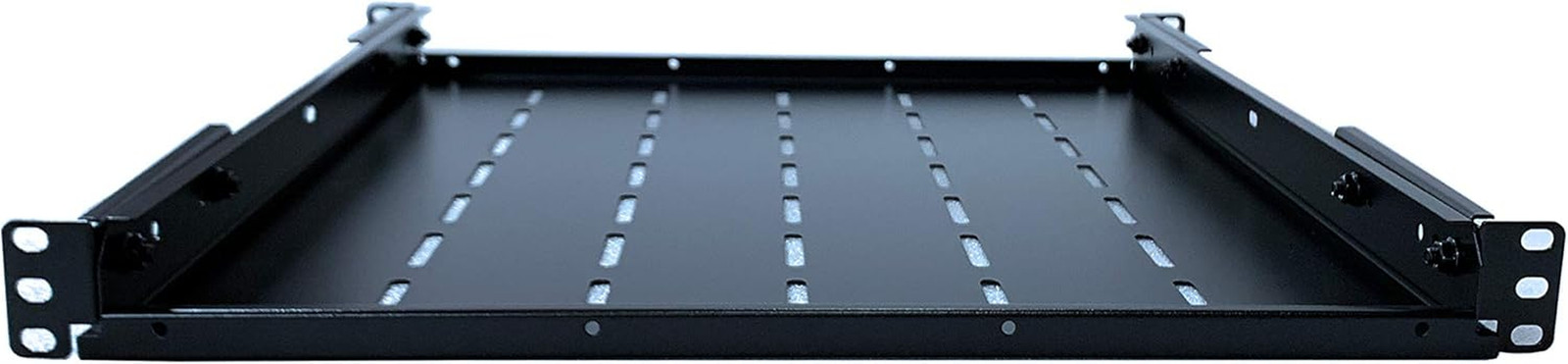 Adjustable 1U Rack Server Shelf for 19" 4 Post Network Racks (21.5-28" Depth)
