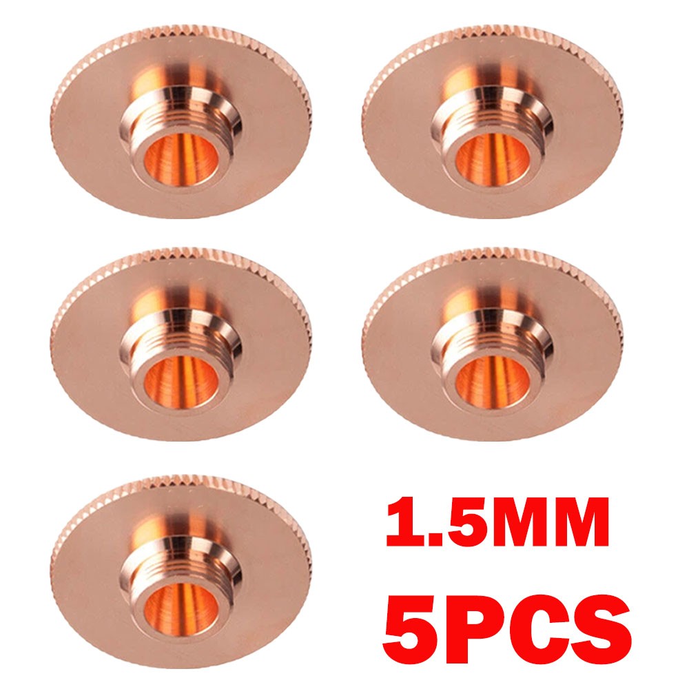 5Pack 1.5mm Fiber Laser Nozzle Single Layer 28mm M11 For Laser Cutting Head NEW