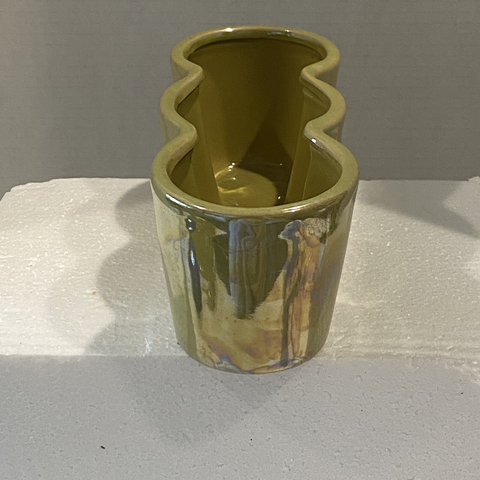 Pier 1 Irridescent Ceramic Planter Set