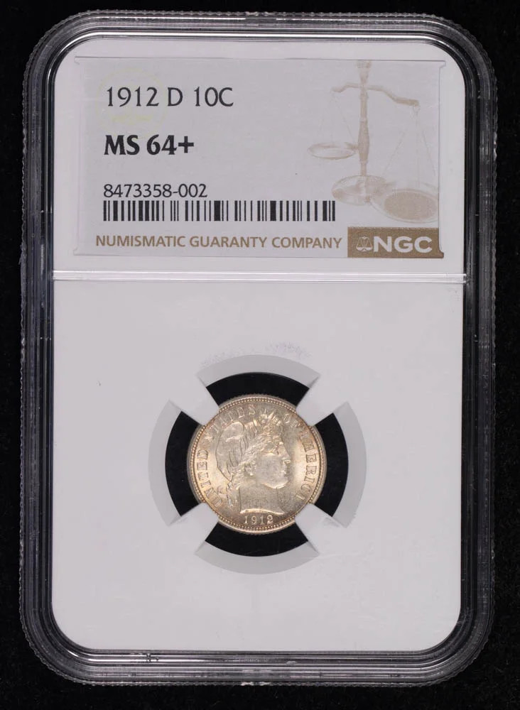 1912 D Dimes Barber or Liberty Head NGC MS-64+ Plus