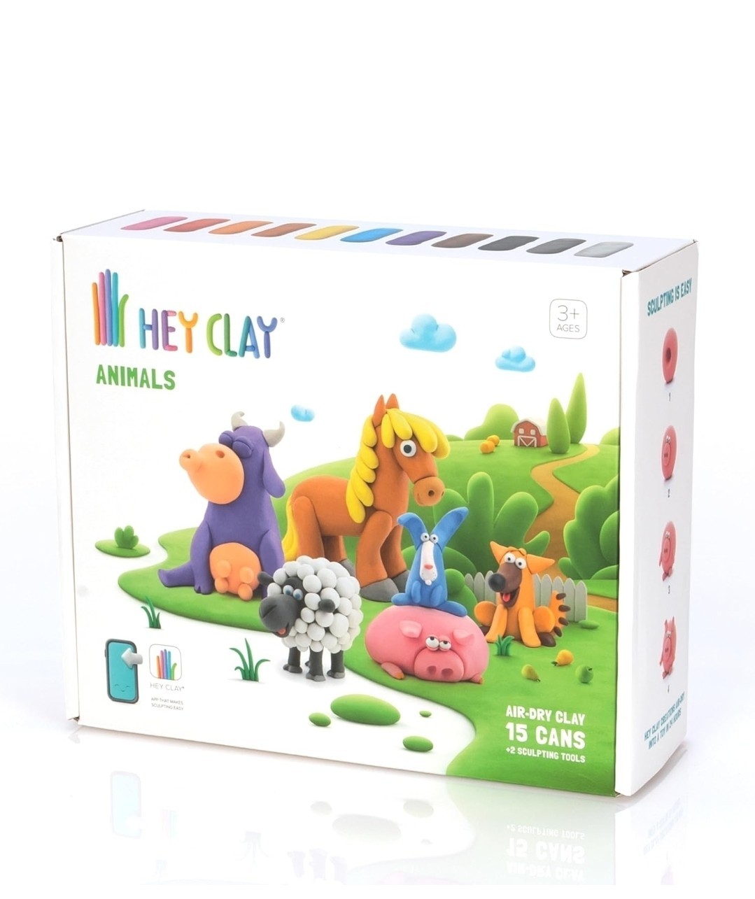Fat Brain Toys Hey Clay Aliens, Air Dry Clay Kit with Interactive App for Kid
