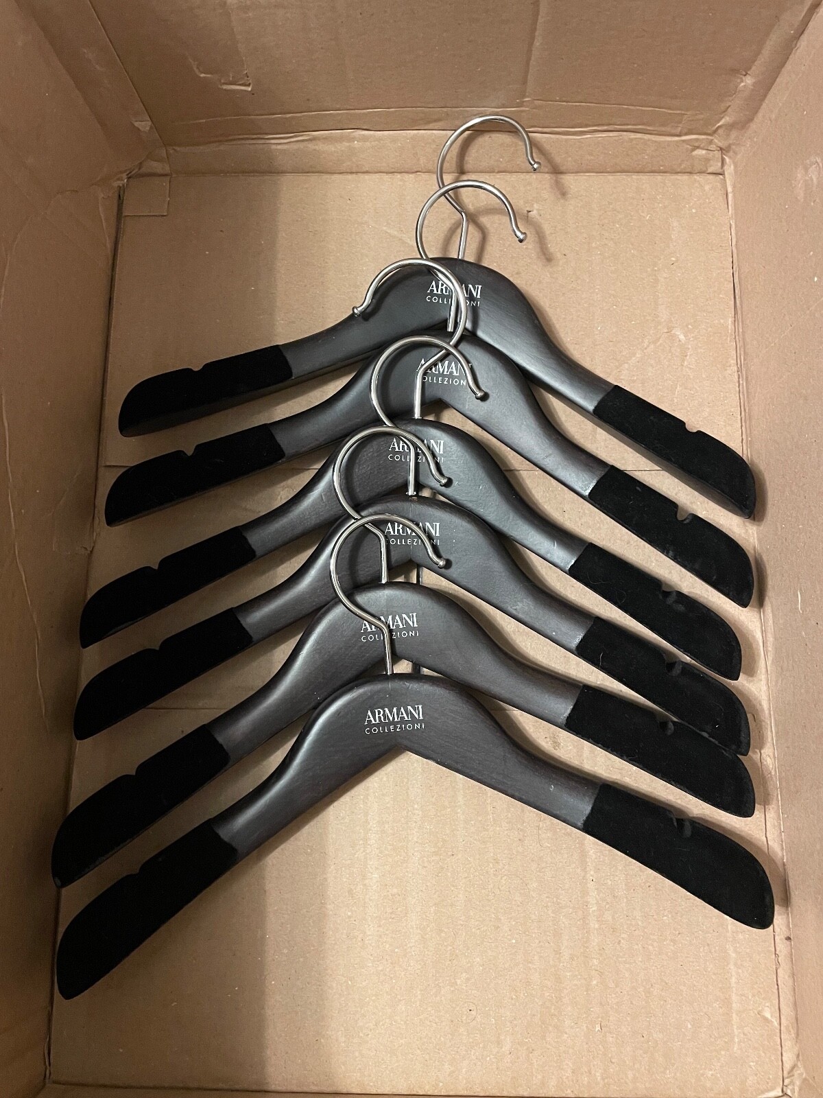Armani Collezioni Wooden Velvet-Ended Suit Jacket/Coat Hanger!