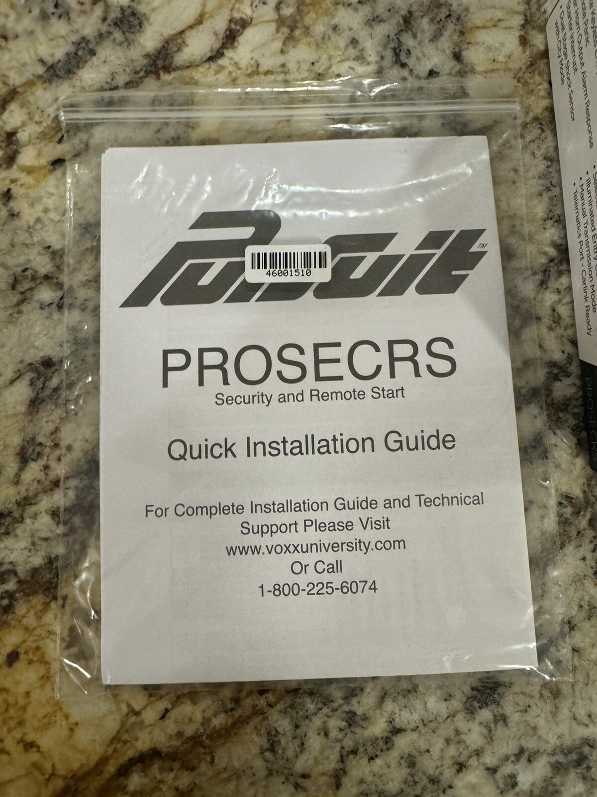 Pursuit Prosecrs Security System Remote Start Keyless Entry Use w/carlink