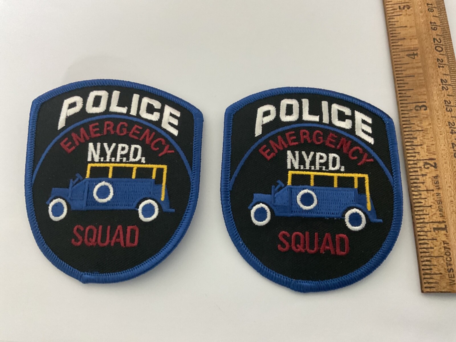 NYPD Police Emergency Squad collectable patch  set full size new