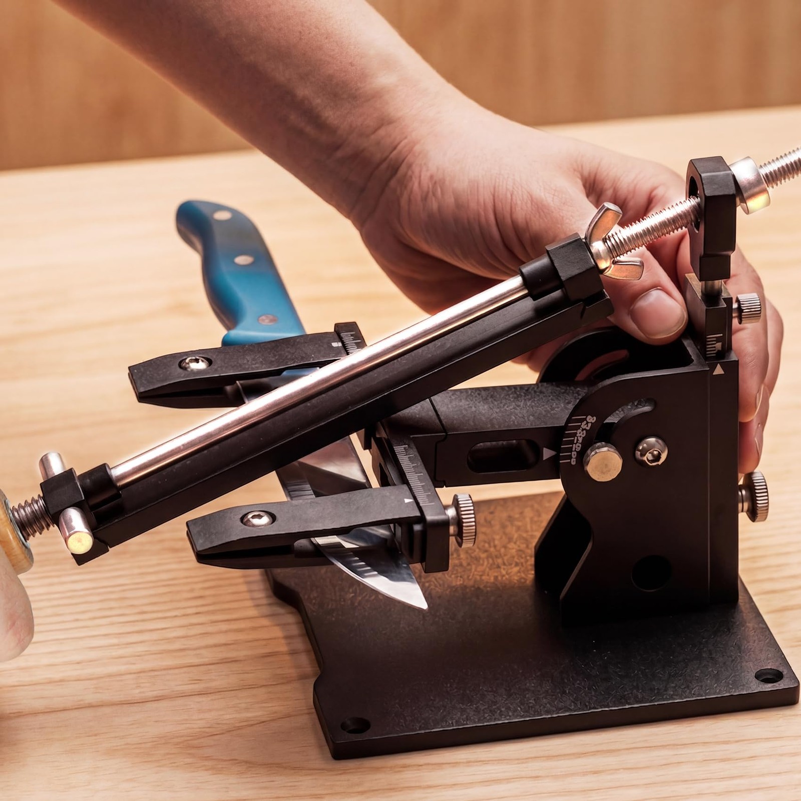 Professional Knife Sharpener System – Precision Adjustable Angle 15-30° – 3-S...