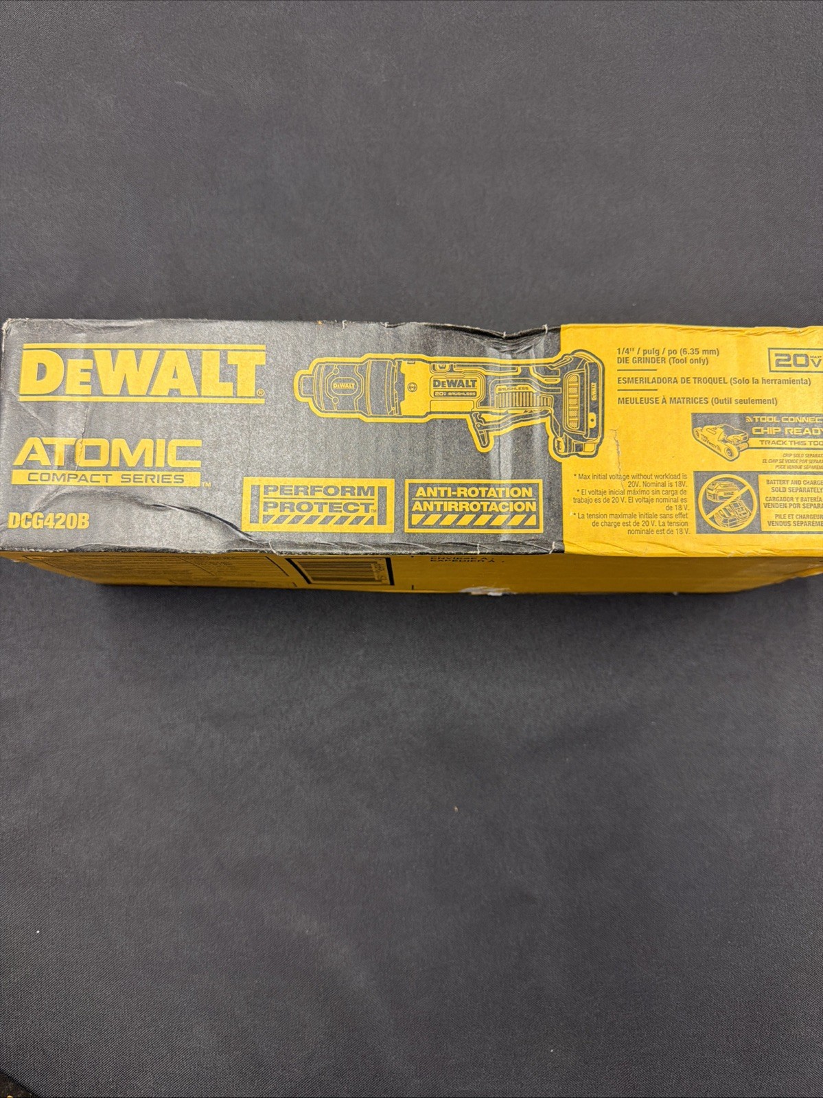 DeWALT DCG420B 20V Atomic Var Speed Die Grinder - Tool Connect Chip Ready