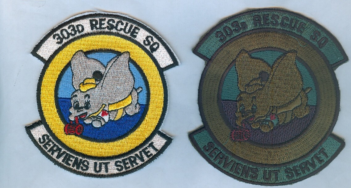 USAF / US Air Force 303d RESCUE SQUADRON - 2 VARIATIONS .... MINT ...... X