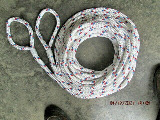 9/16' X 50' KINETIC RECOVERY LINE TRUCK TOW RECOVERY ROPE 6"LOOPS 10,600LB USA