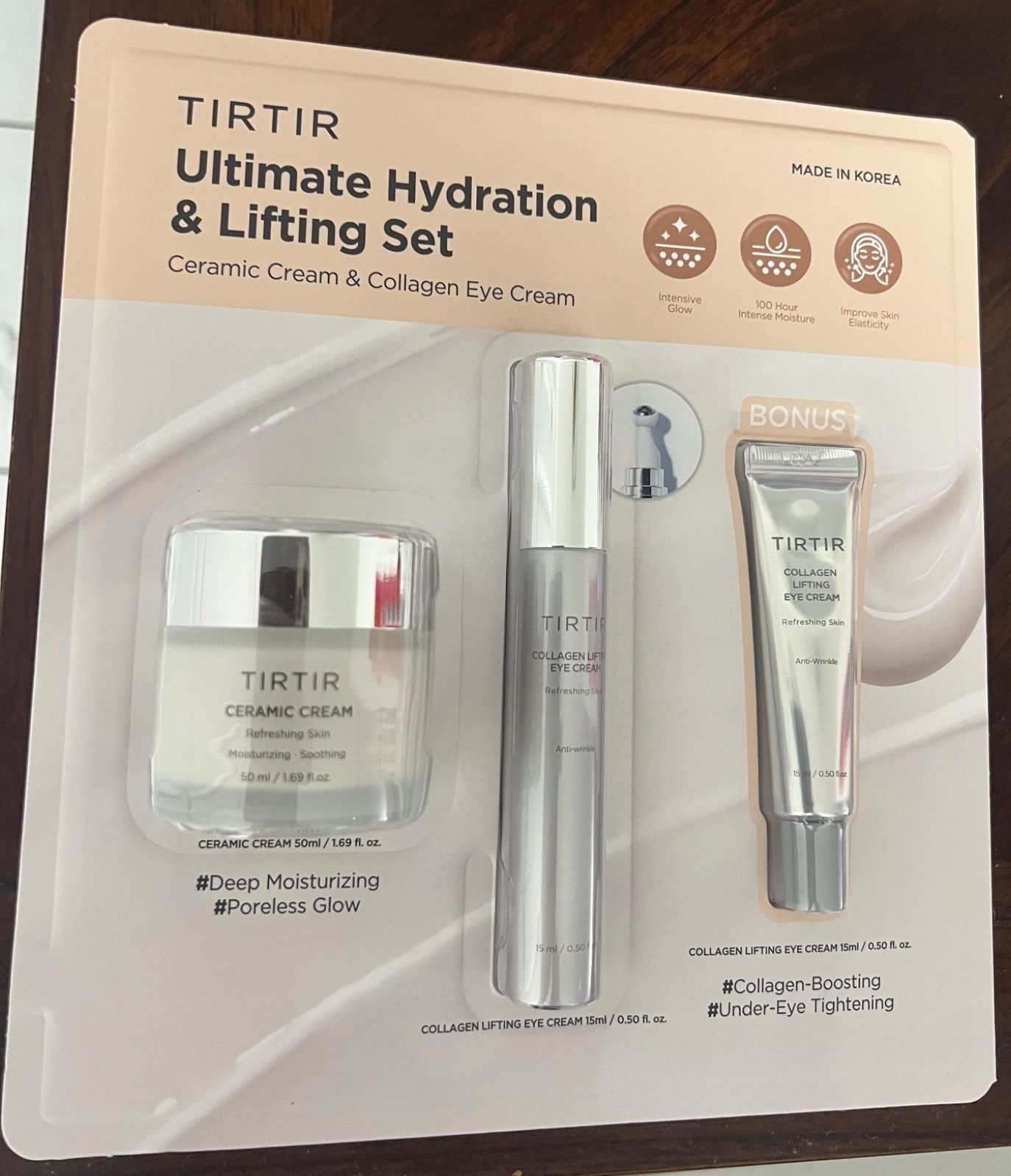 Tirtir Ultimate Hydration Lifting Set Ceramic Cream + Collagen Lifting Eye Cream