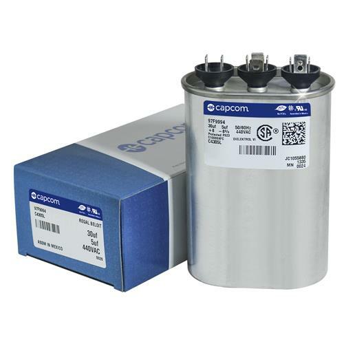GE / Genteq  30 + 5 uf 440 VAC  Oval Dual Run Capacitor  C4305L  97F9994