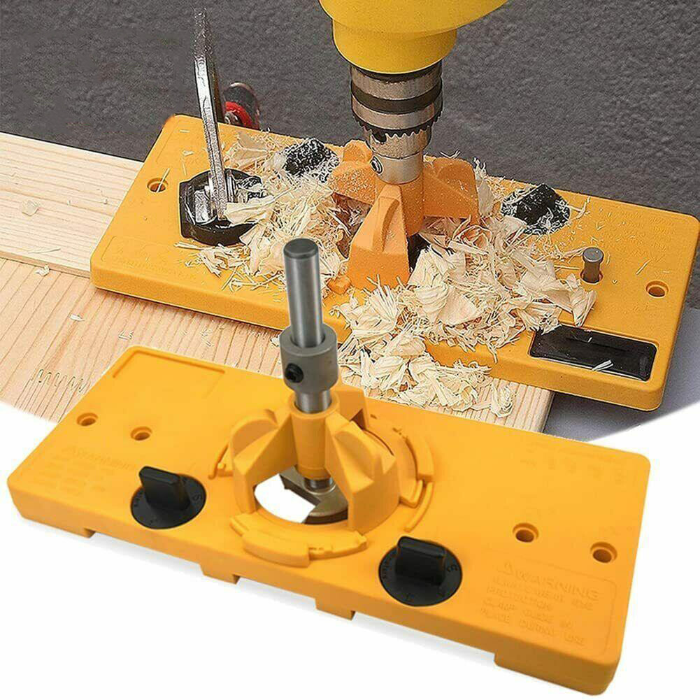 Cabinet Door Drilling Hinge Jig Carpenter DIY Concealed Hole Punch Drill Bit