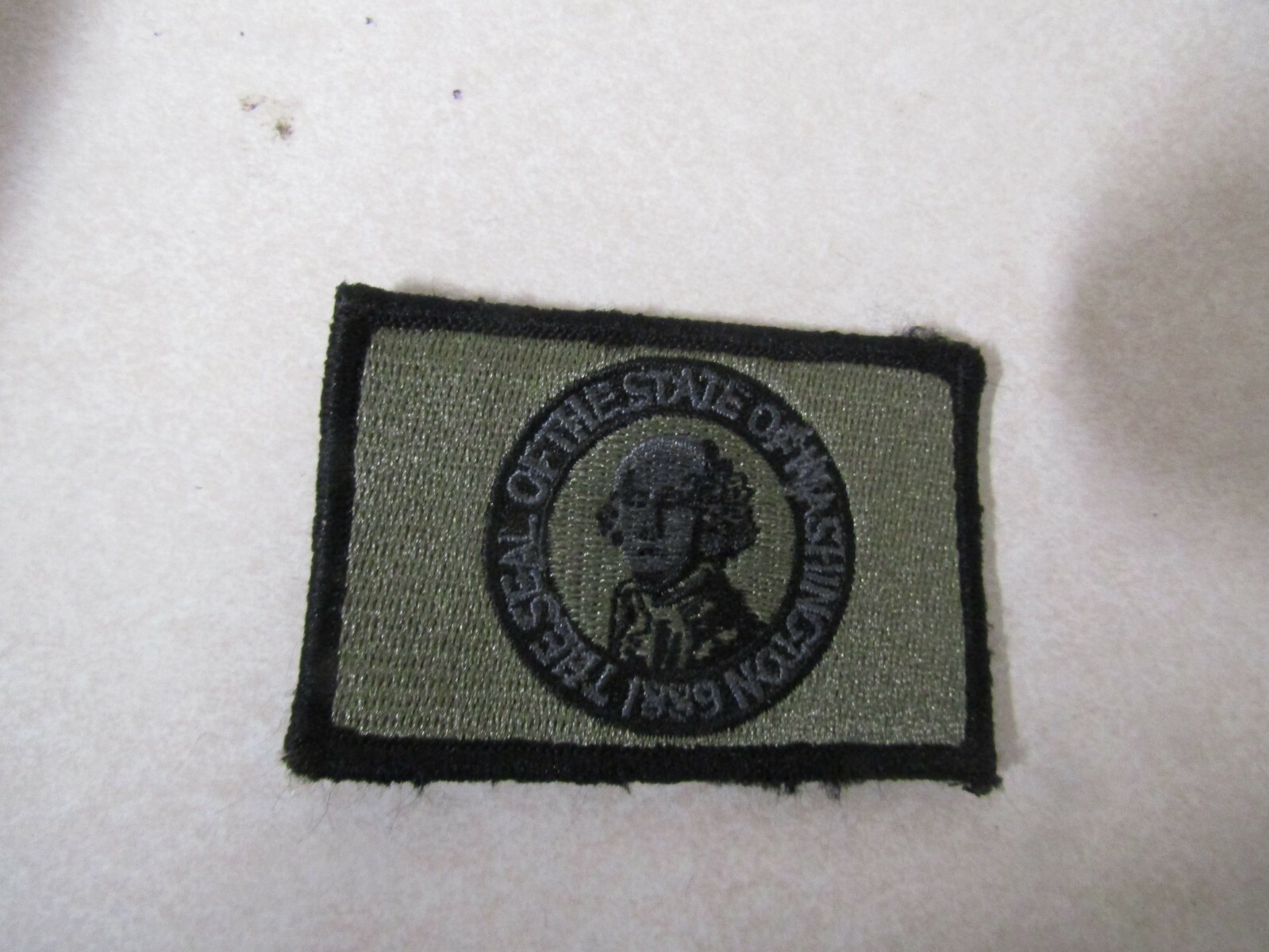 PATCH HOOK & LOOP SEAL OF THE STATE OF WASHINGTON BLACK BORDER