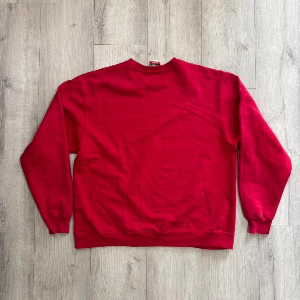 Seattle Pike Place Market Red Crewneck Sweatshirt Graphic Pullover L