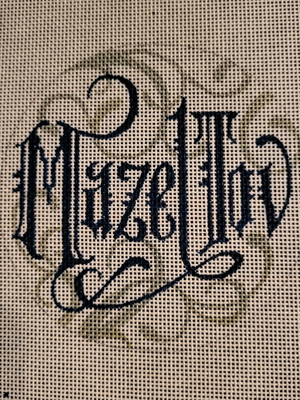 Mazel Tov Filigree Needlepoint Canvas By Heidi Stanley Designs