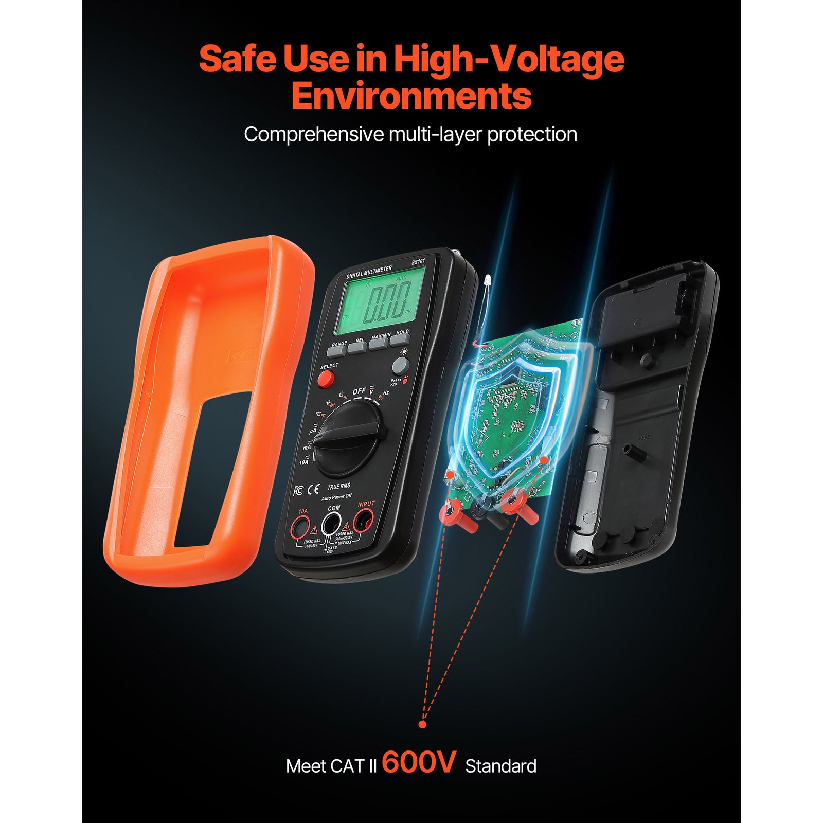 Uimoso Digital Multimeter 4000 Counts Auto-Ranging TRMS Voltage Tester