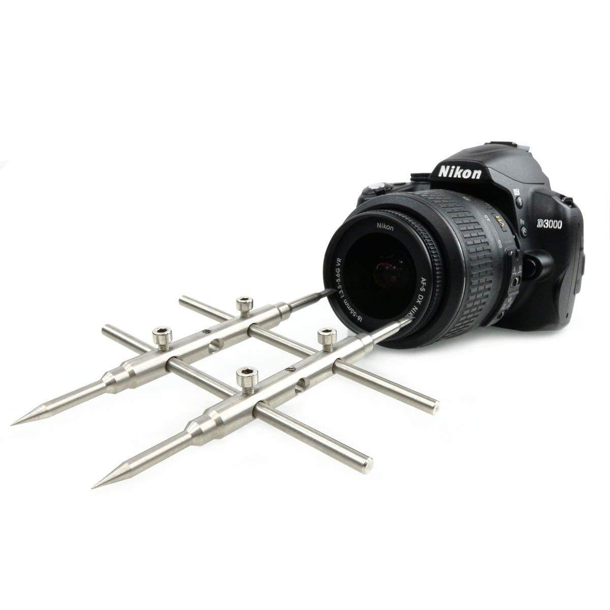 Stainless Steel Flat Pointed Tips Lens Wrench f Camera,Adjustable Jaw 10~120MM