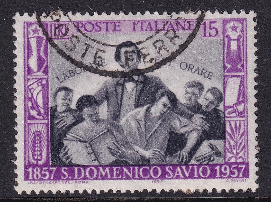 Italy 1956 Death Centenary of St Domenico Savio SG 959 used A346