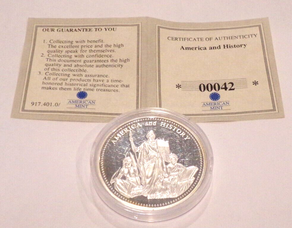 2010 America and History Proof Coin American Mint Silver Plated