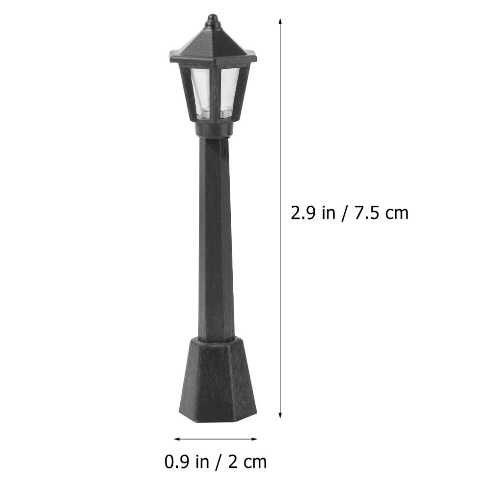 10PCS Miniature Post Lights Miniature Lamps Model Train Model