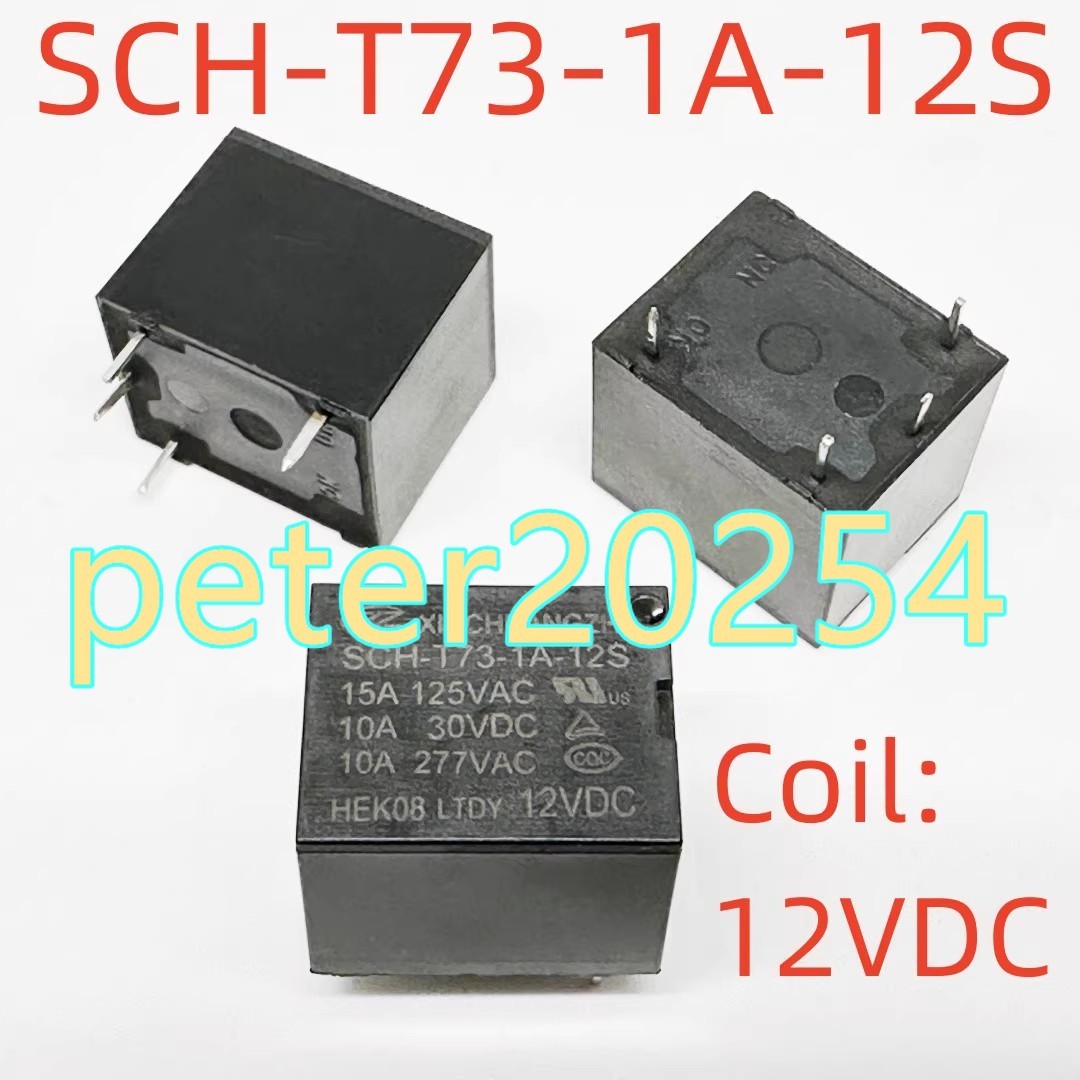 5PCS New SCH-T73-1A-12S Coil:12V 4-pin Relay #TT