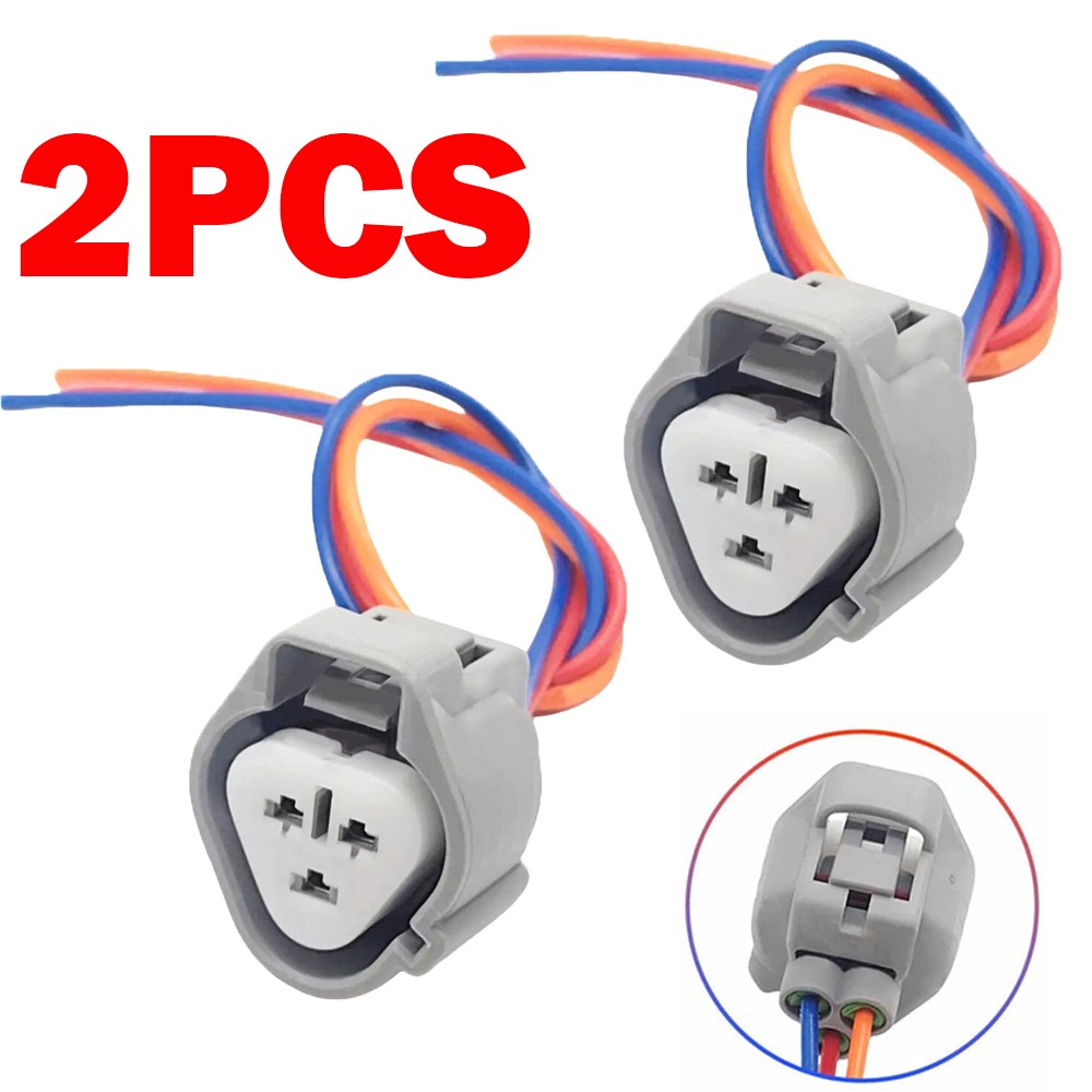 2PCS 3 Pin Headlight Fog Light Turn Signal Connector Pigtail For Nissan Altima