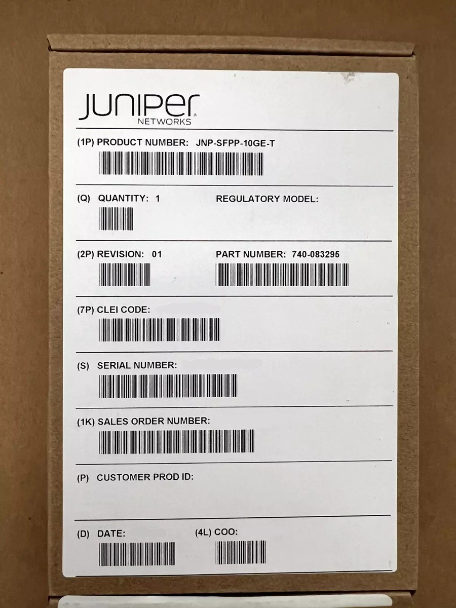 New Sealed Juniper JNP-SFPP-10GE-T SFP+ 100/1000/10GBASE-T 740-083295