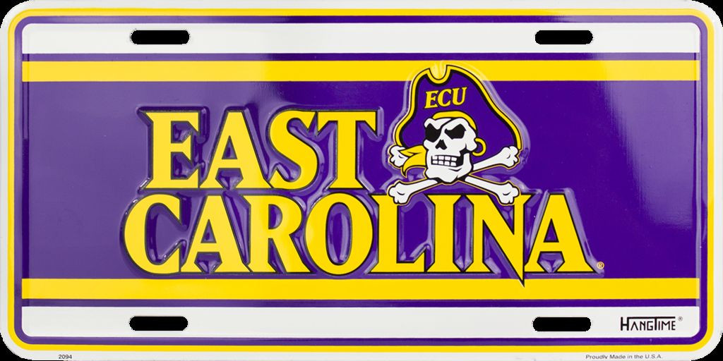 EAST CAROLINA CAR TRUCK TAG LICENSE PLATE METAL EAST CAROLINA PIRATES SIGN