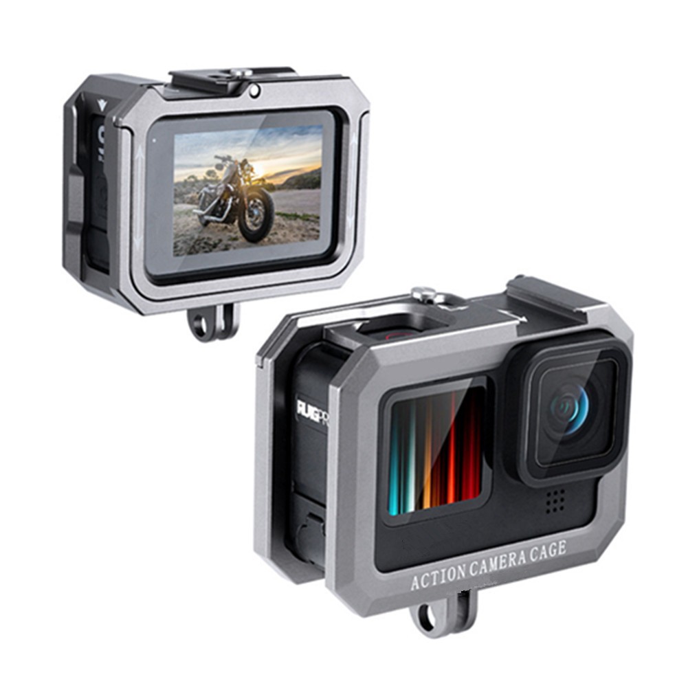 Side Open Anti-Shock Camera Housing Frame Case Cage For GoPro Hero10 9 Black