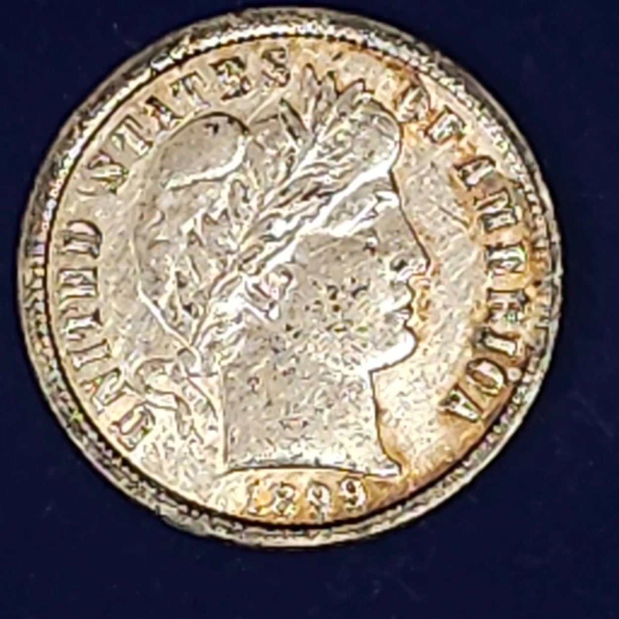 1899 Barber  Dime  /  AU