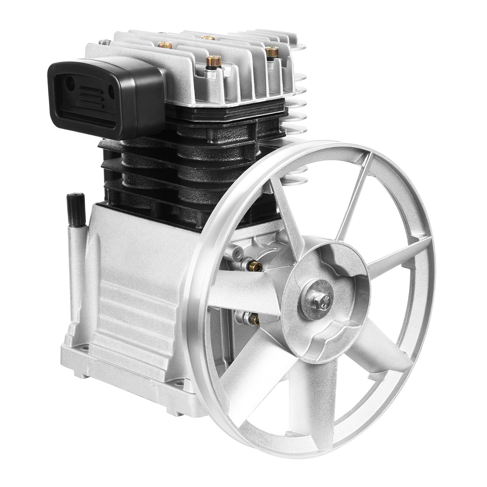 Piston 3HP 250L/min Single Stage Twin Cylinder Air Compressor Pump Head