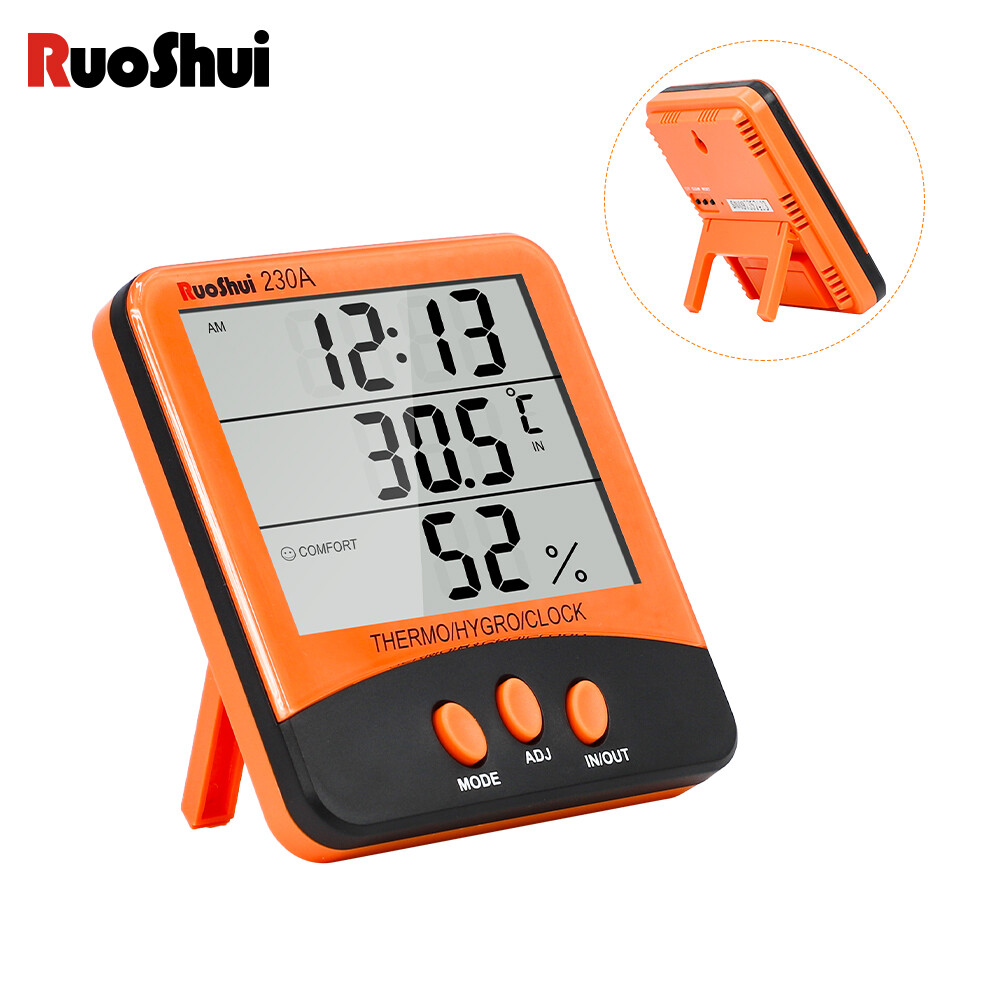Thermometer Indoor Digital LCD Hygrometer Temperature Humidity Meter Alarm Clock