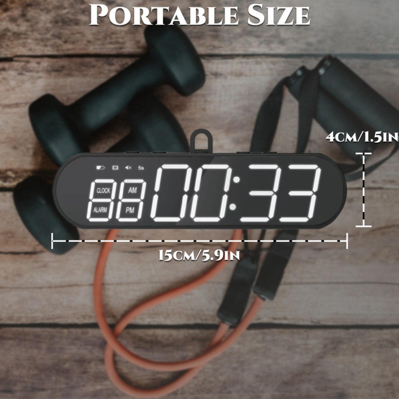 Fitness Timer LED Interval Timer Stable Adjustable Volume Stay Focused Sturdy