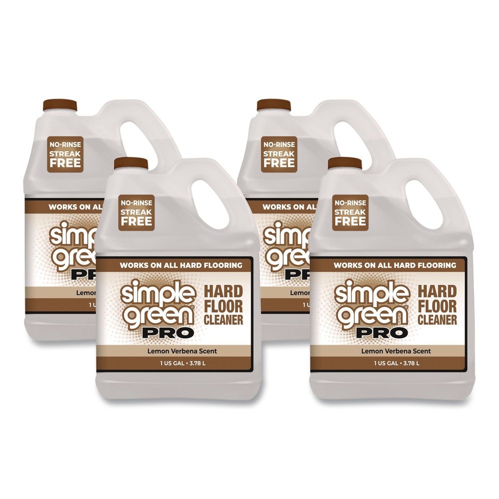 Simple Green 505128 1 gal Pro Hard Floor Cleaner - Lemon Verbena (4/Carton) New