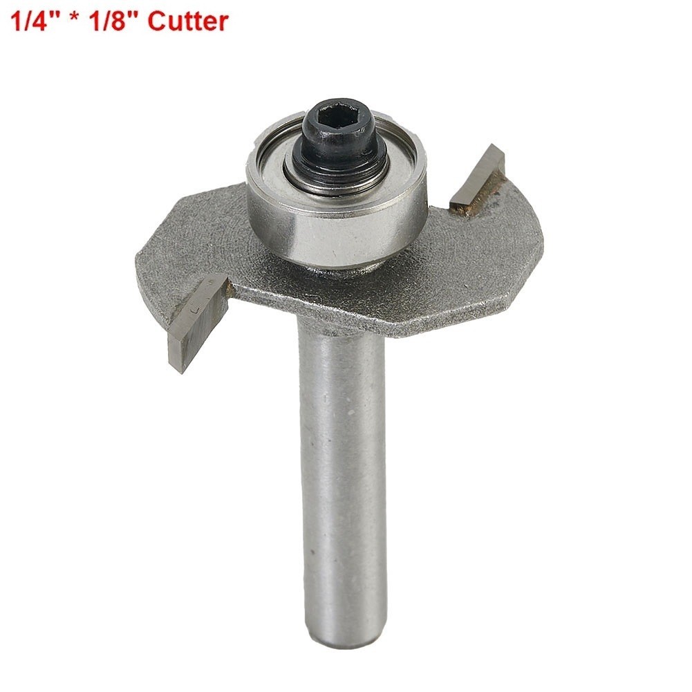 T Slot Router Bit 1/4" Shank 1/8" Cutting Depth 2 Flutes HSS Cutter Grooving New