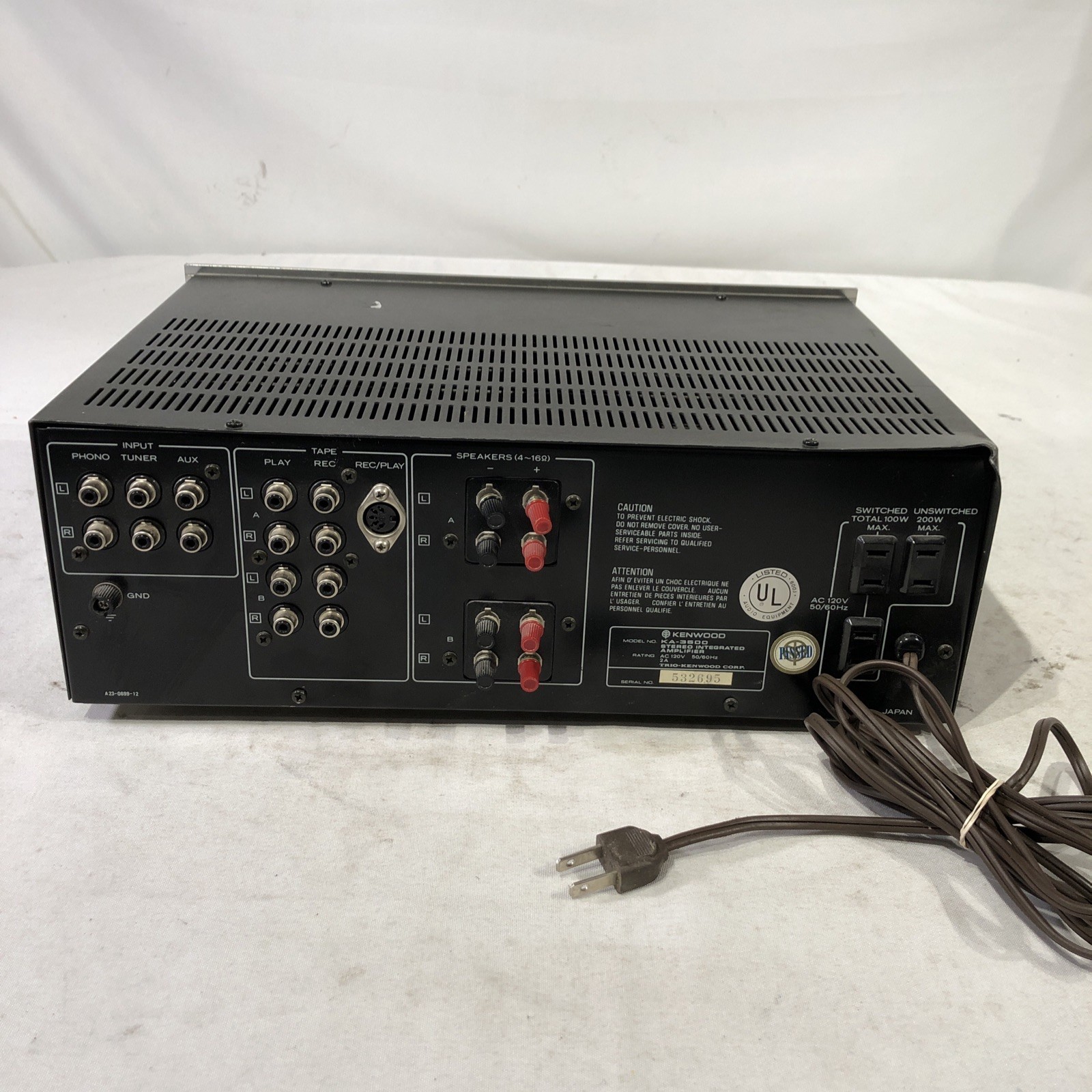 TOA 900 Series II Amplifier A-906MK2 - Used, Powers On
