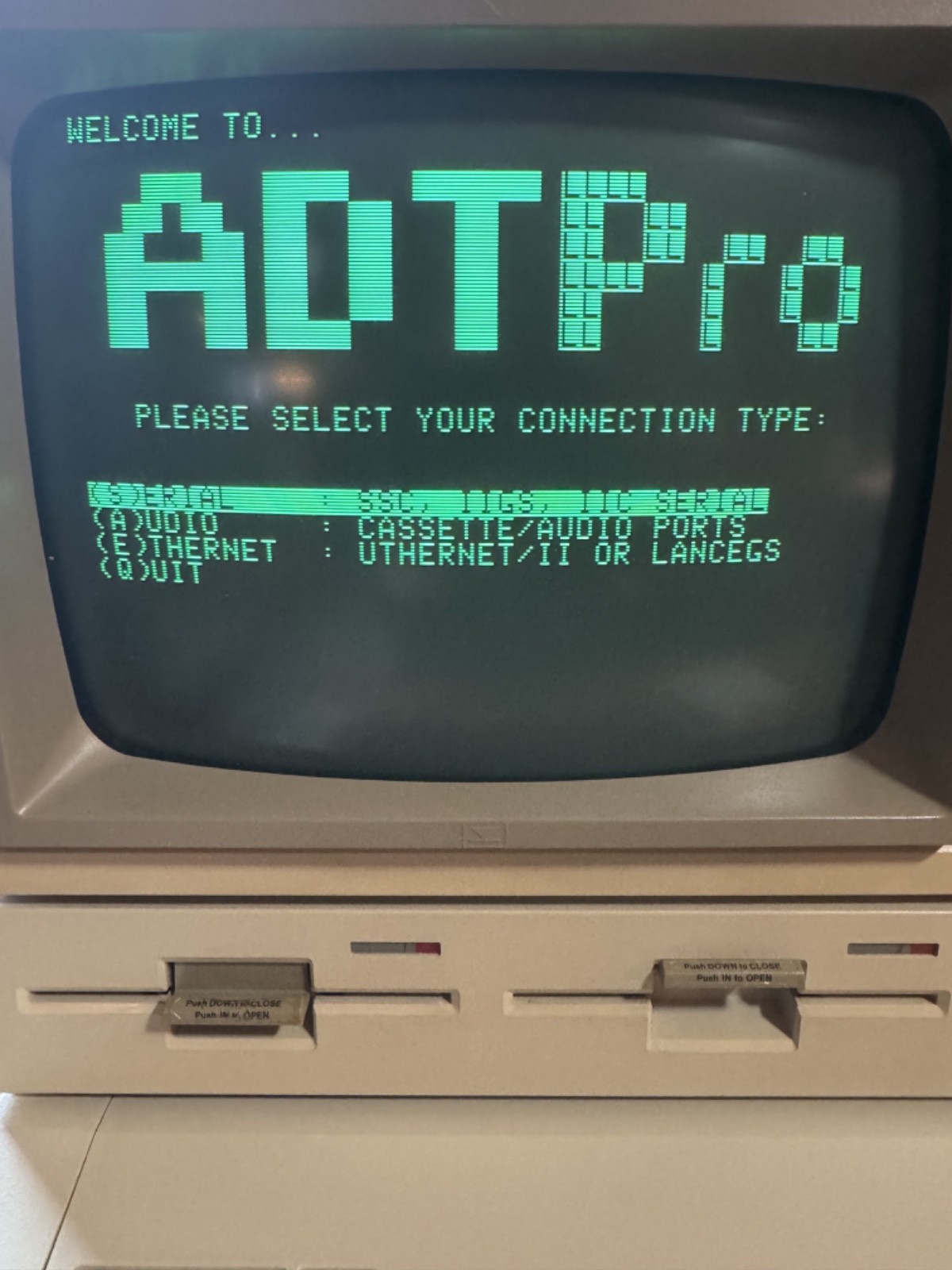 Apple Super Serial Card II with ADT Pro TESTED