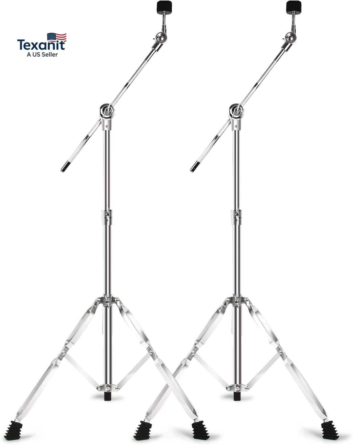 2 Pack Boom Cymbal Stand, Adjustable Cymbal Stand for Drum Hardware Percussion M