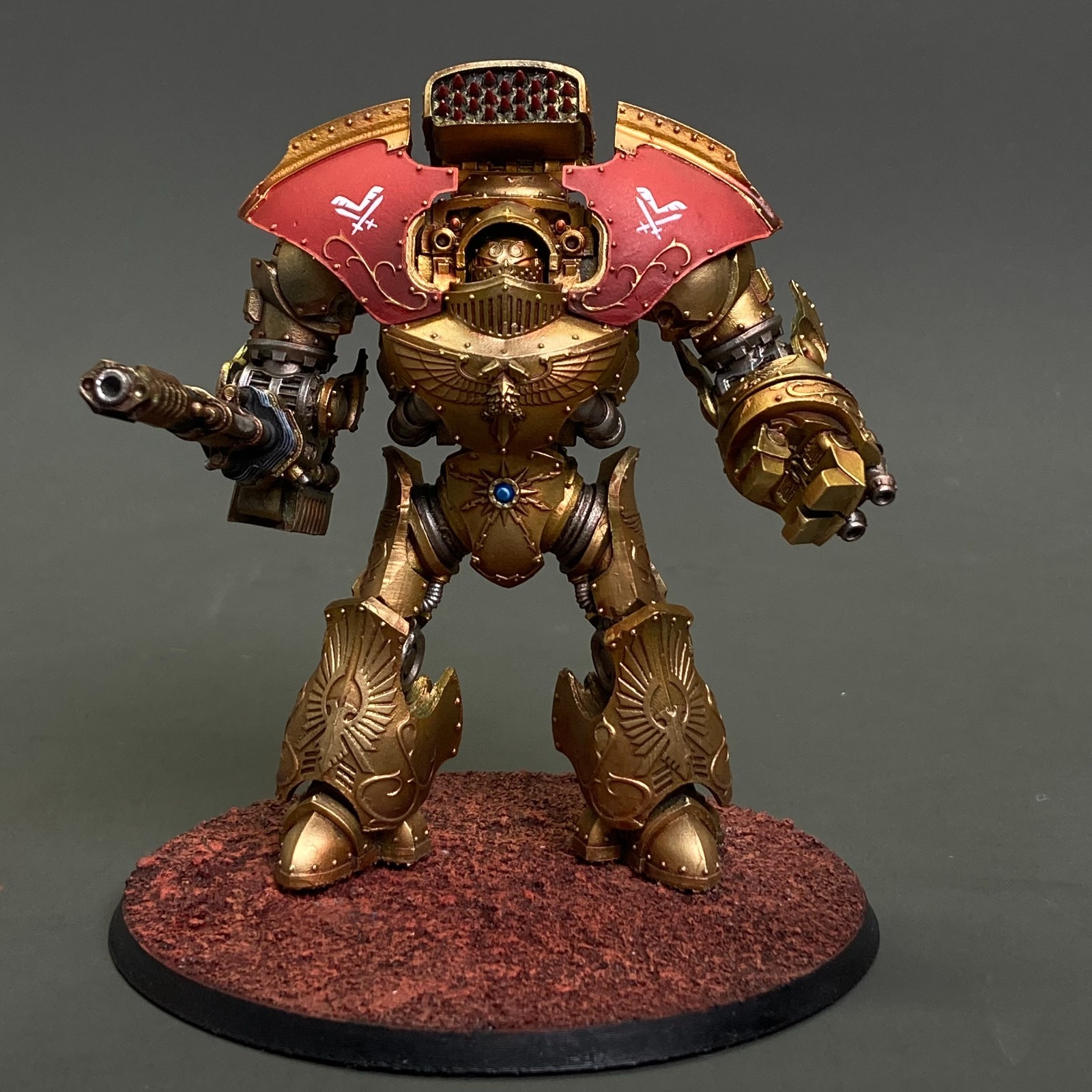 Legio Custodes Telemon Dreadnought Arachnus Storm Cannon WH 40k Minis Commission