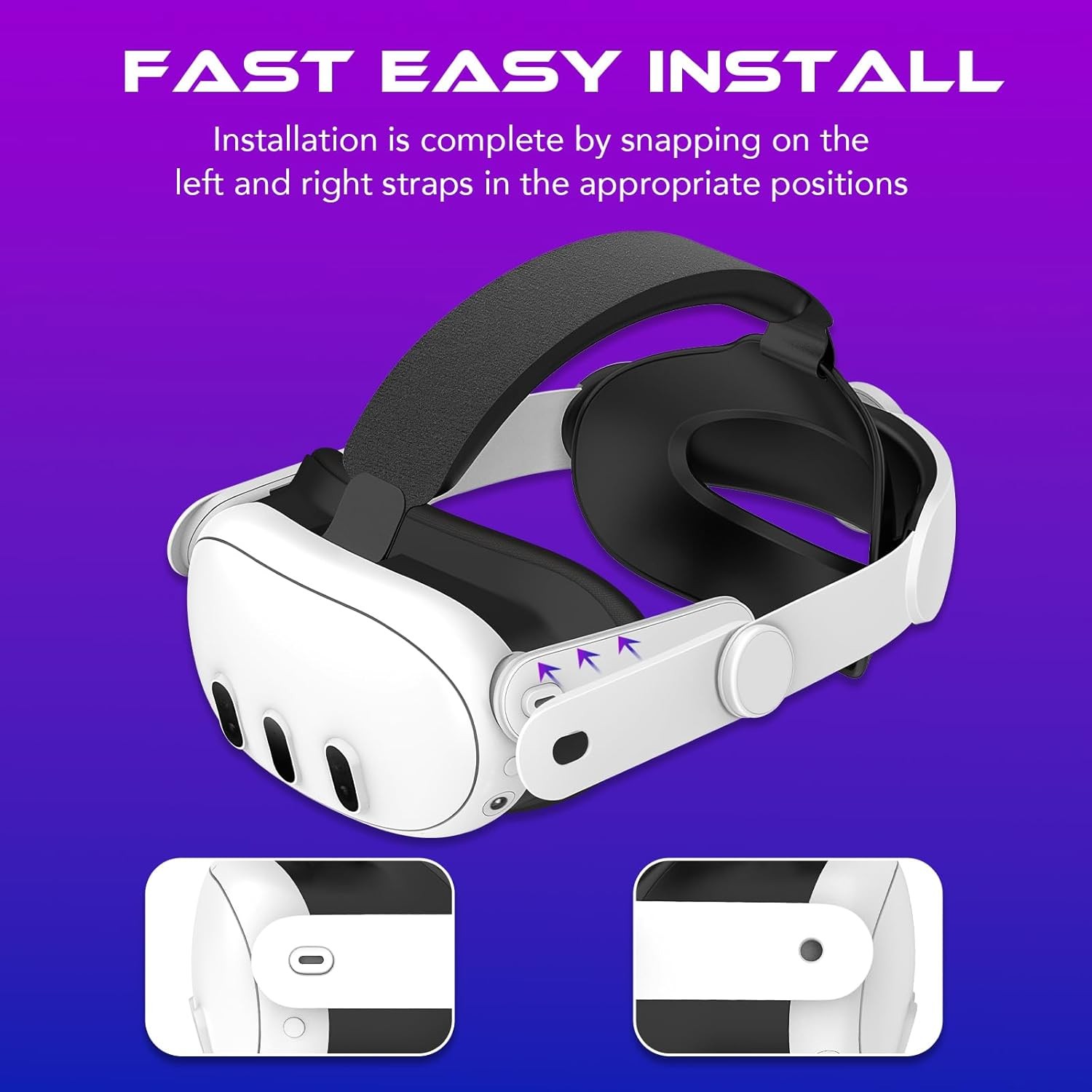 Lightweight Adjustable Head Strap Replacement for Oculus/Meta Quest 3/3s