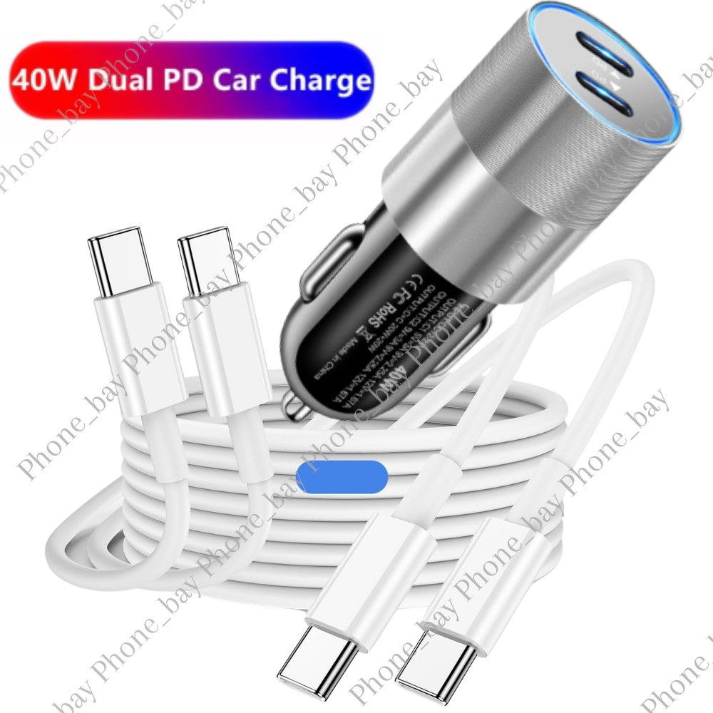 For iPhone 15 Pro Max Plus iPad Samsung 40W USB-C Fast Charger PD Type-C Cable