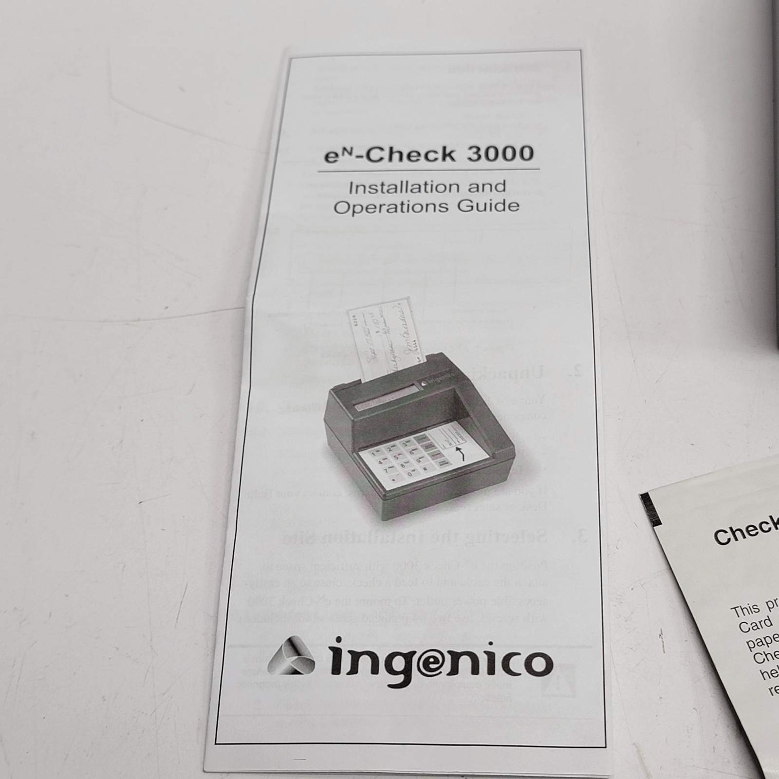 NEW - INGENICO EN-CHECK MR3000 CHECK MANAGER INTERNAL CHECK READER 3000