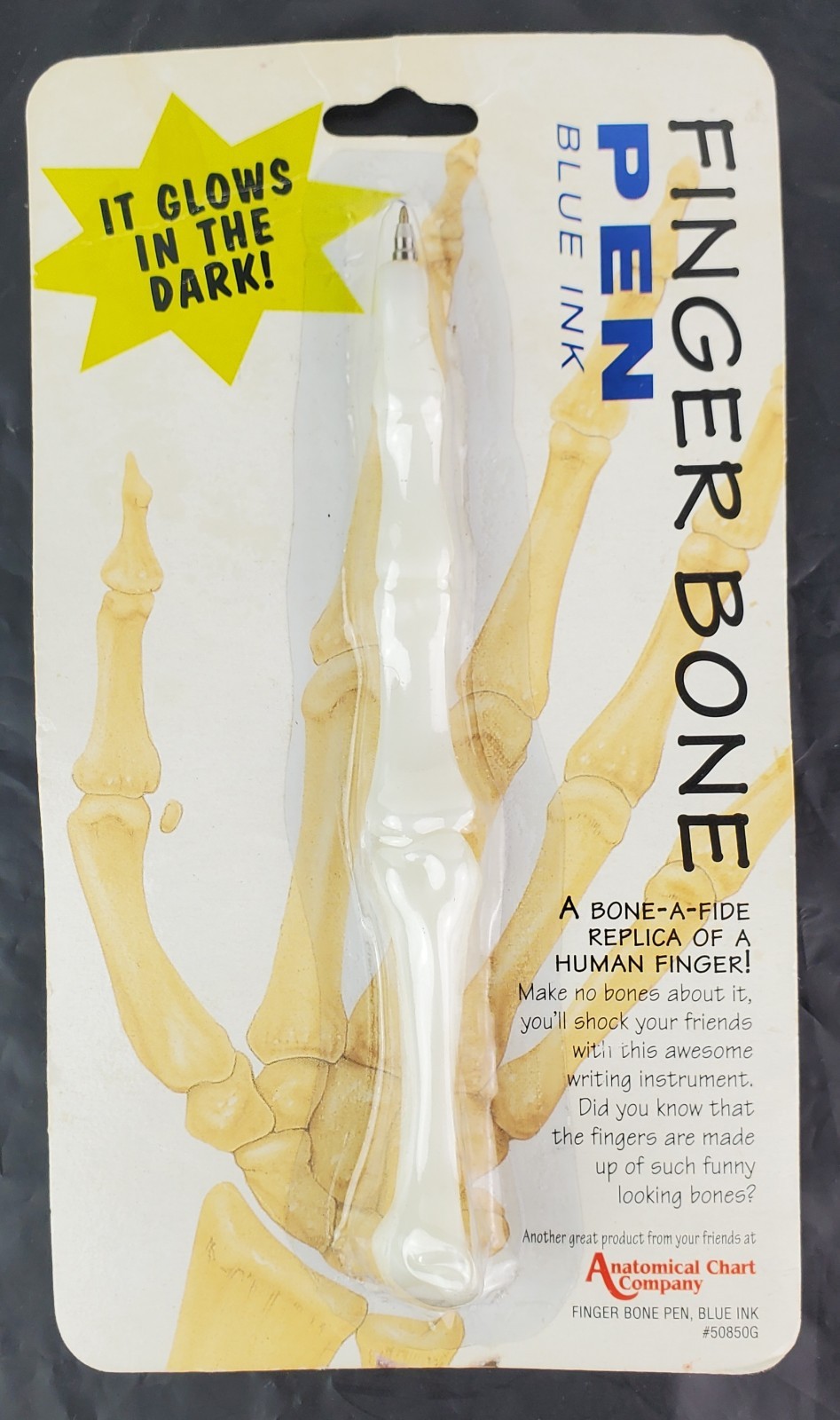 Anatomical Chart Company VTG 1998 Finger Bone Novelty Replica Pen Ortho Grad NOS
