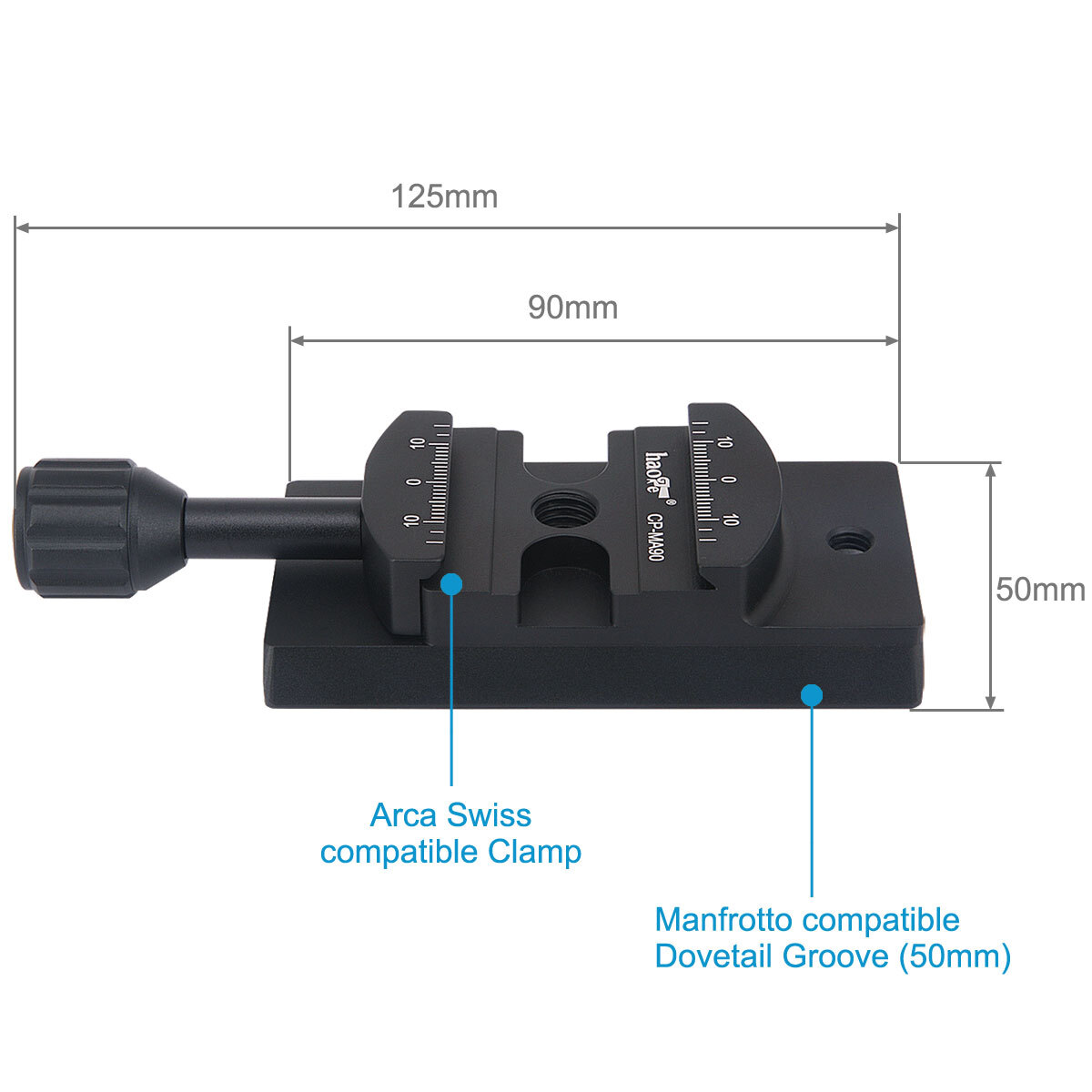 Quick Release Clamp Adapter Convertor fr Manfrotto Fluid Head to Arca Compatible