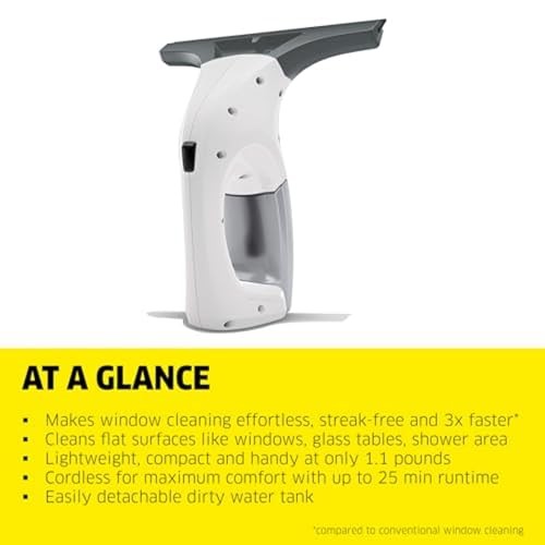 Kärcher WV 1 Electric Window Vacuum Squeegee 10" - Perfect for WV 1 White