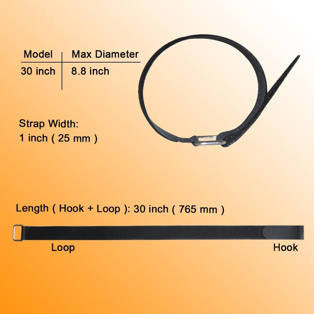 30 Inch Reusable Extend Securing Strap - Fastening Cable Strap - 16 PACK Adjusta