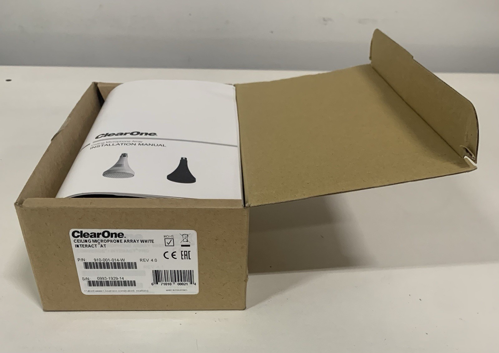 ClearOne Ceiling Microphone Array Kit White MPN (910-001-014-W)